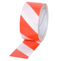 V�stra�n� p�ska samolepiaca 50 mm � 33 m �erveno-biela