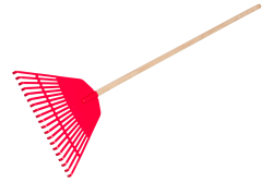 Hrable plastov� V na tr�vu 20z 46cm s n�sadou