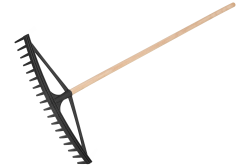 Hrable plastov� P na seno 18z 61cm s n�sadou