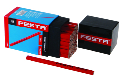 Tes�rska ceruzka, HB, �erven� lak, 180 mm, 50 ks