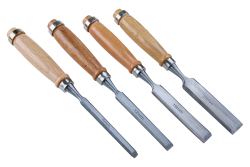 Dl�ta s drevenou r��kou 8,12,19,25mm 4ks