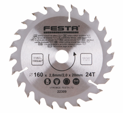 P�lov� kot�� do dreva TCT 160x2,8x20mm 24 zubov