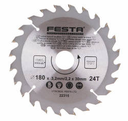P�lov� kot�� do dreva TCT 180x3,2x30mm 24 zubov
