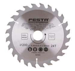 P�lov� kot�� do dreva TCT 200x3,2x30mm 24 zubov