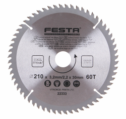 P�lov� kot�� do dreva TCT 210x3,2x30mm 60 zubov