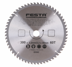 P�lov� kot�� do dreva TCT 300x3,2x30mm 60 zubov
