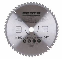 P�lov� kot�� do dreva TCT 350x3,5x30mm 54 zubov