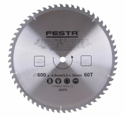P�lov� kot�� do dreva TCT 600x4,0x30mm 60 zubov