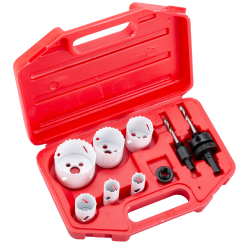 Bimetalov� vykru�ov�ky do kovu 19-57mm 9ks kufr�k