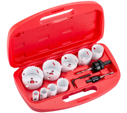 Bimetalov� vykru�ov�ky do kovu 19-64mm 13ks kufr�k